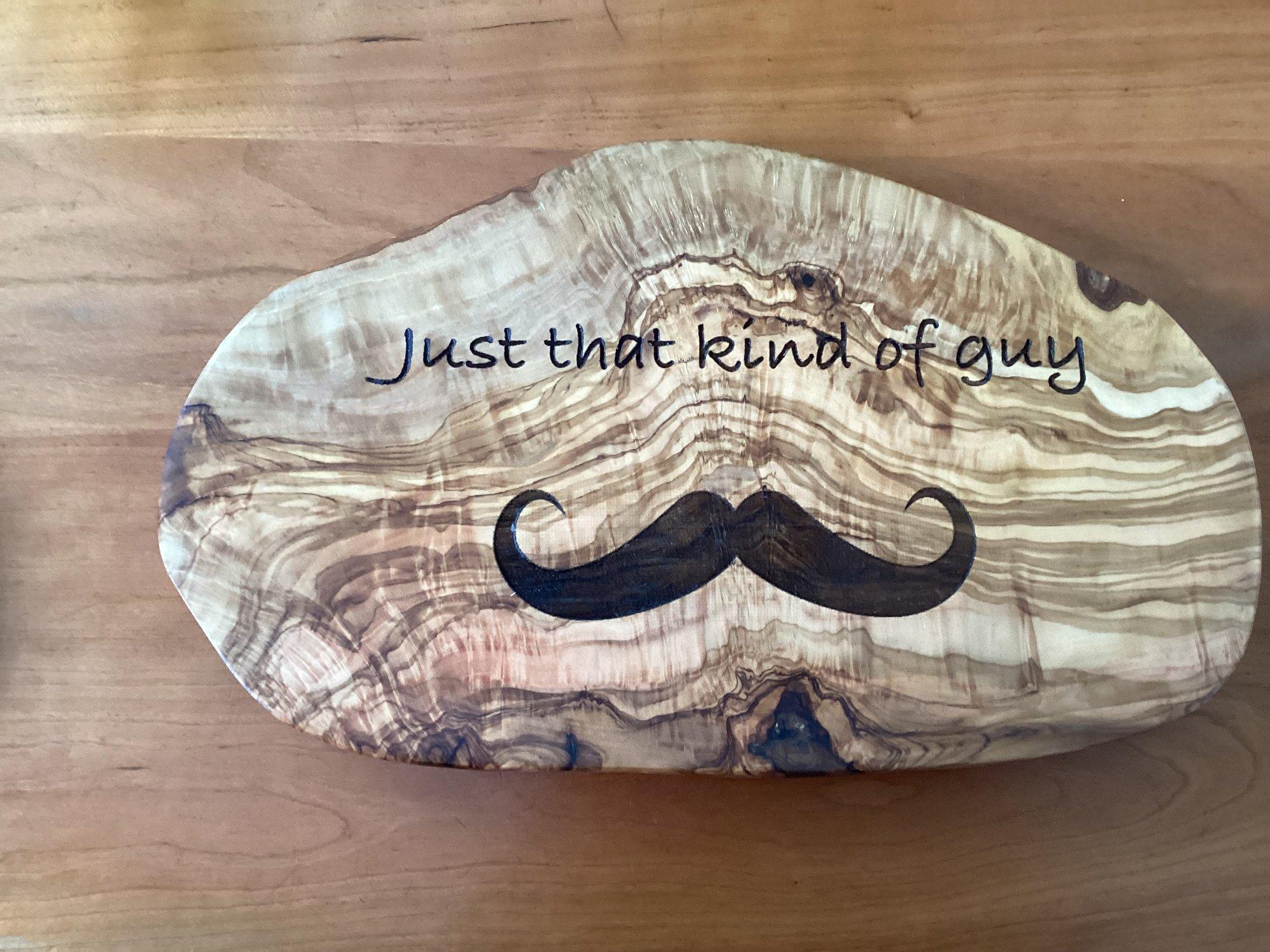 Cutting board laser engraved